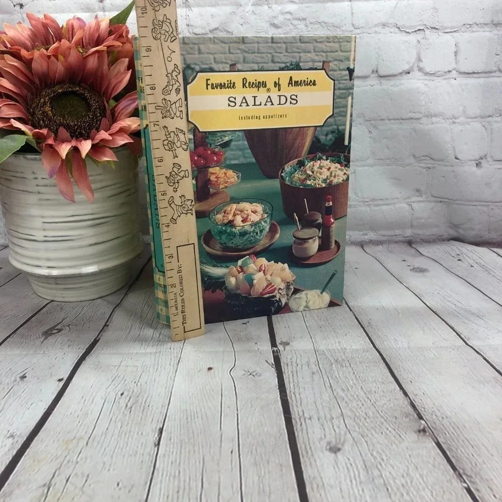 vintage cookbook favorite recipes of America salads 1968